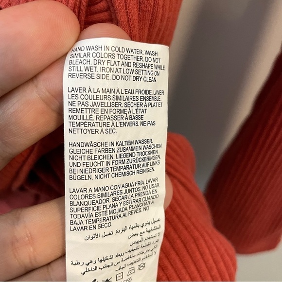 Addition Elle Ribbed Wrap Top Womens 1X Burnt Orange Pumpkin Long Sleeve EUC - Picture 11 of 11